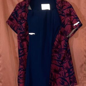 Skechers Women's Pink and Blue Patterned Shirt